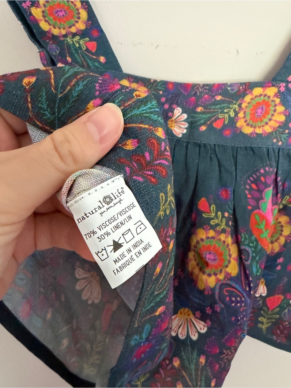 NWT Natural Life Cece Tank Slate Blue Floral XS - Picture 5 of 5